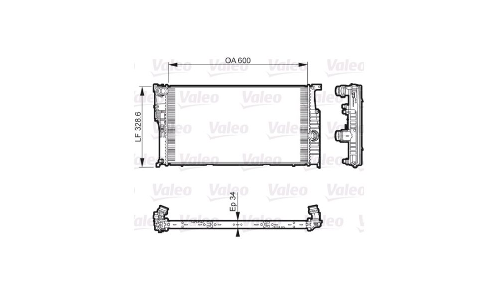 Kylare, motorkylning - 735612 - (Valeo)
